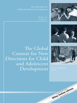 cover image of The Global Context for New Directions for Child and Adolescent Development